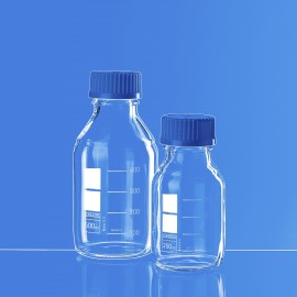 Voorraadfles 500 ml helder glas met schroefdop, DIN EN ISO 4796-1, schroefdraad GL 45